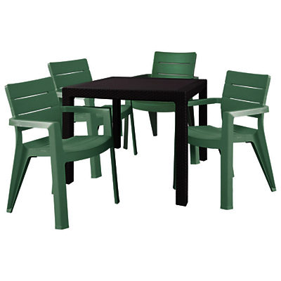Suntime Ibiza Table & 4 Chairs Set Green